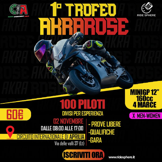 Primo Trofeo Akra - Giornata completa di gare in pista | 2/11